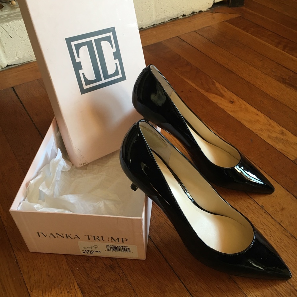 Ivanka Trump black patent leather shoes